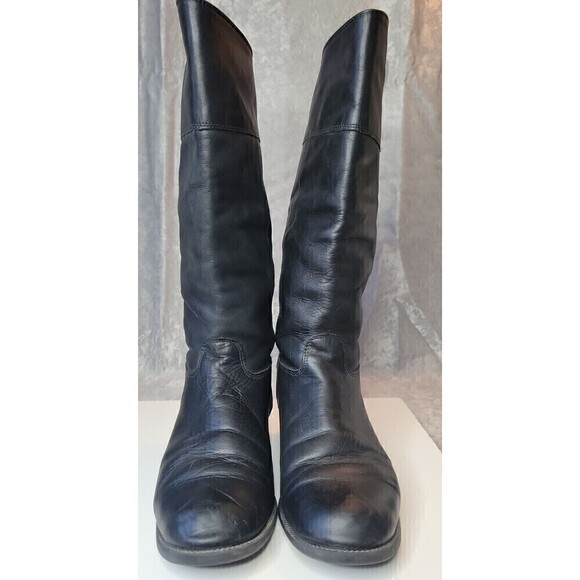 Blondo Womens Black Leather Waterproof Tall Riding Boots Size 9 B Made in Canada - Picture 2 of 12